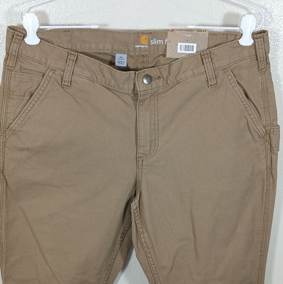 Carhartt Women's Crawford Slim Fit Pant 14 Regular in Yukon - Picture 5 of 12
